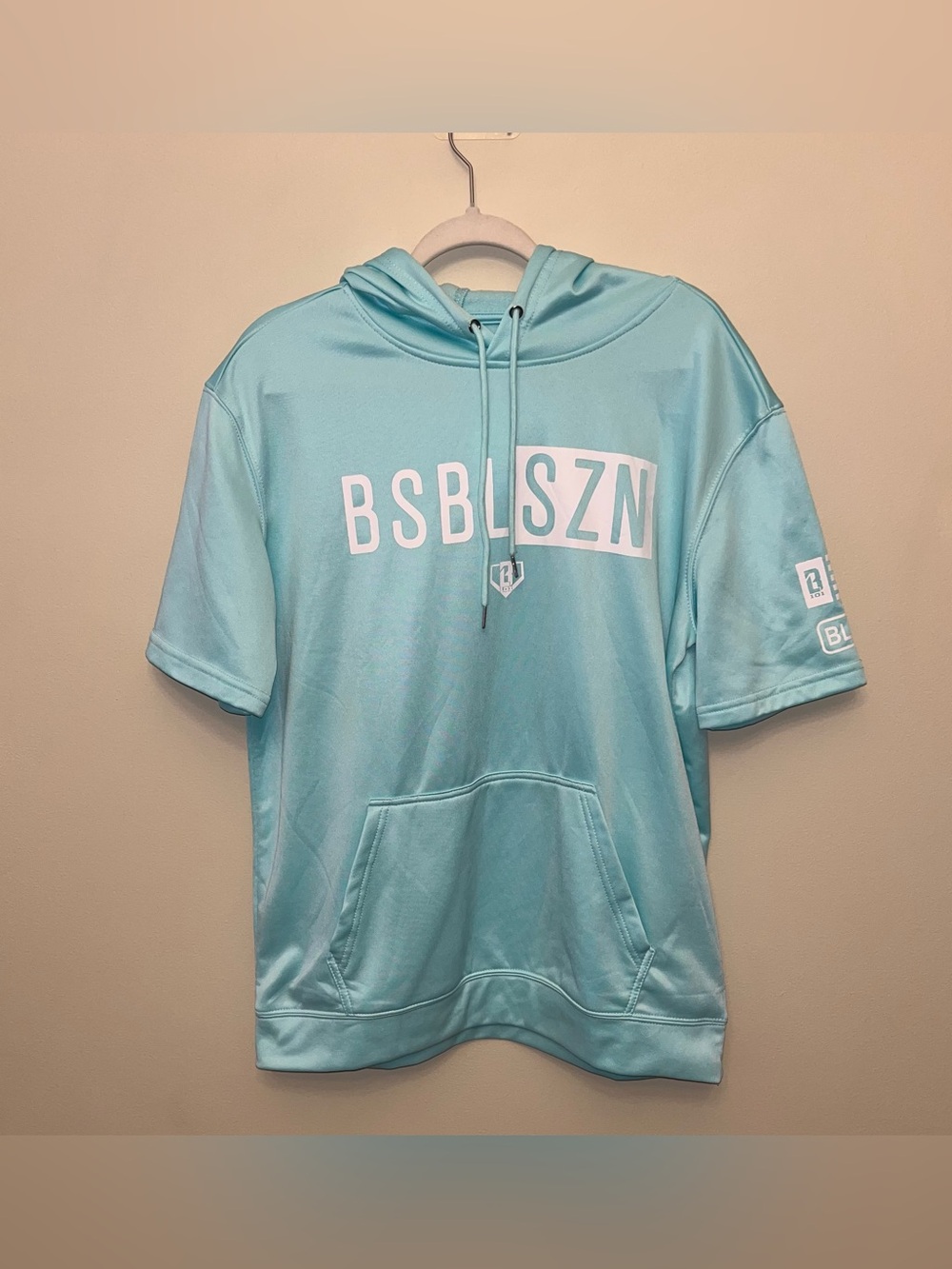 Baseball Lifestyle 101 Short Sleeve Hoodie Men's Size Medium